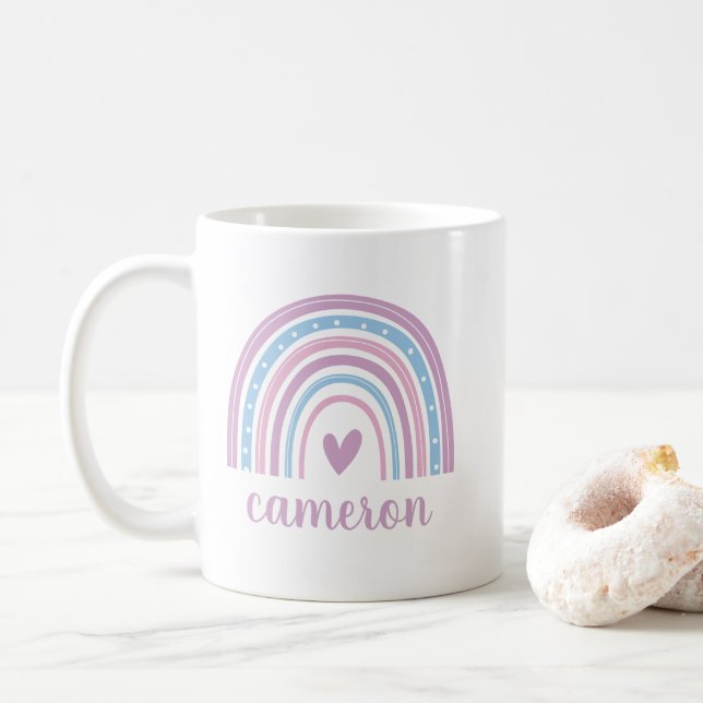 Intersex Rainbow Personalized Coffee Mug (With Donut)