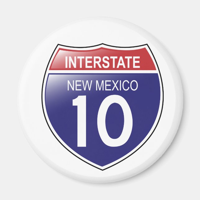Interstate 10 New Mexico Magnet (Devant)