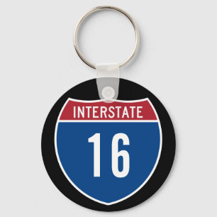 Interstate 16 keychain