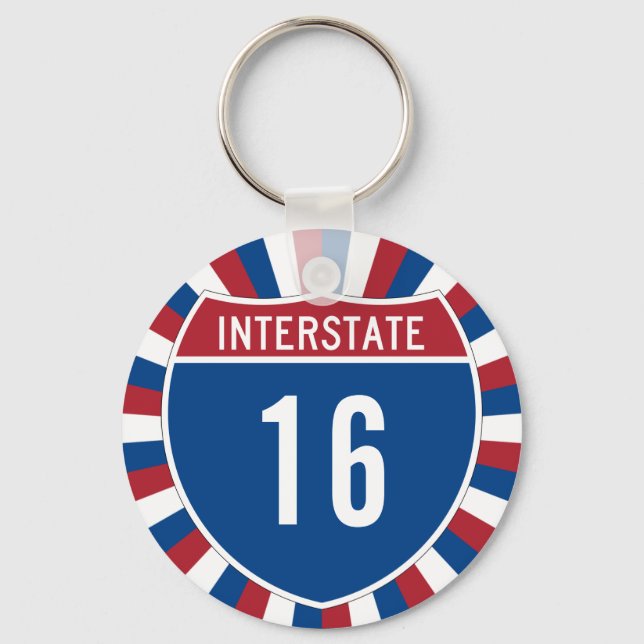 Interstate 16 keychain (Front)