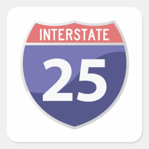 Interstate 25 (I-25) Road Trip Travel Sticker