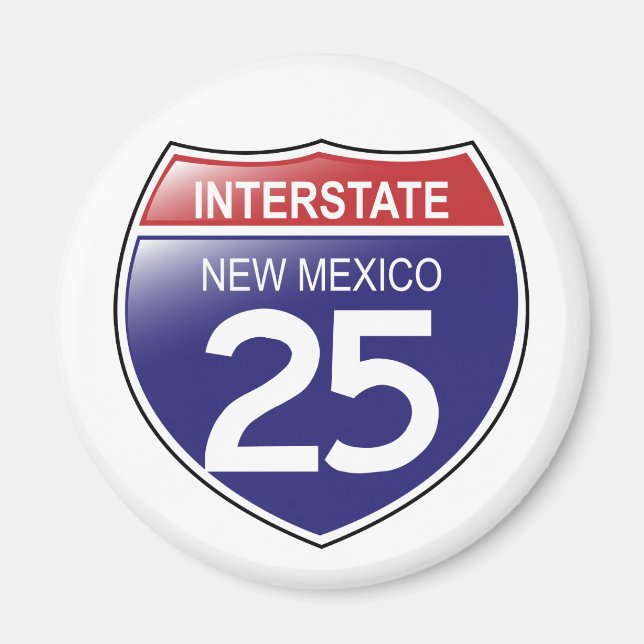 Interstate 25 in New Mexico Magnet (Devant)