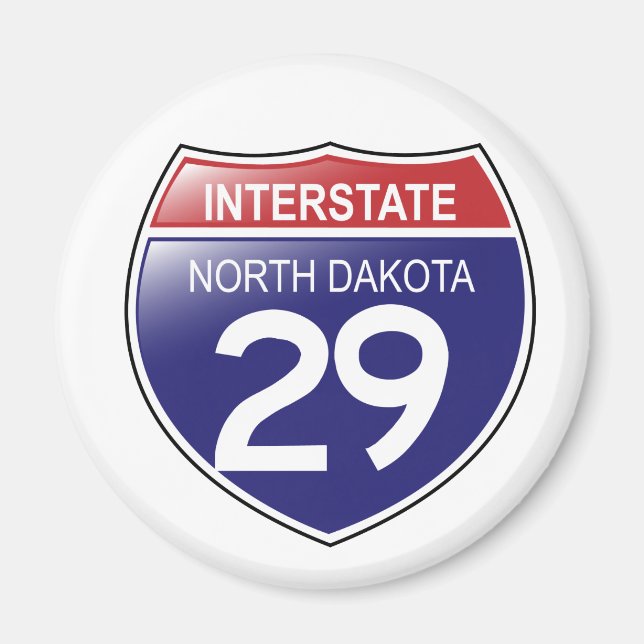 Interstate 29 North Dakota Magnet (Front)