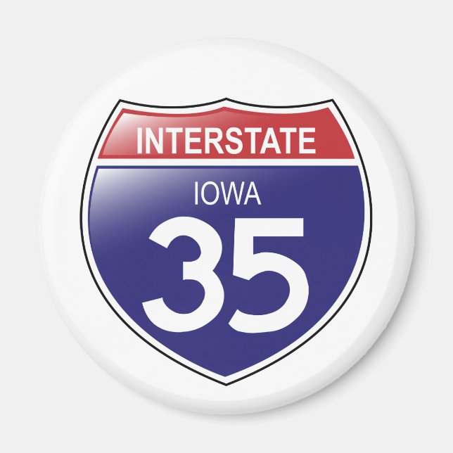 Interstate 35 Iowa Magnet (Devant)