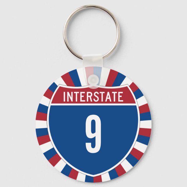 Interstate 9 keychain (Front)