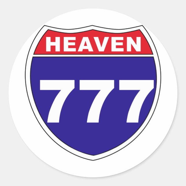 "Interstate" Heaven 777 Classic Round Sticker (Front)