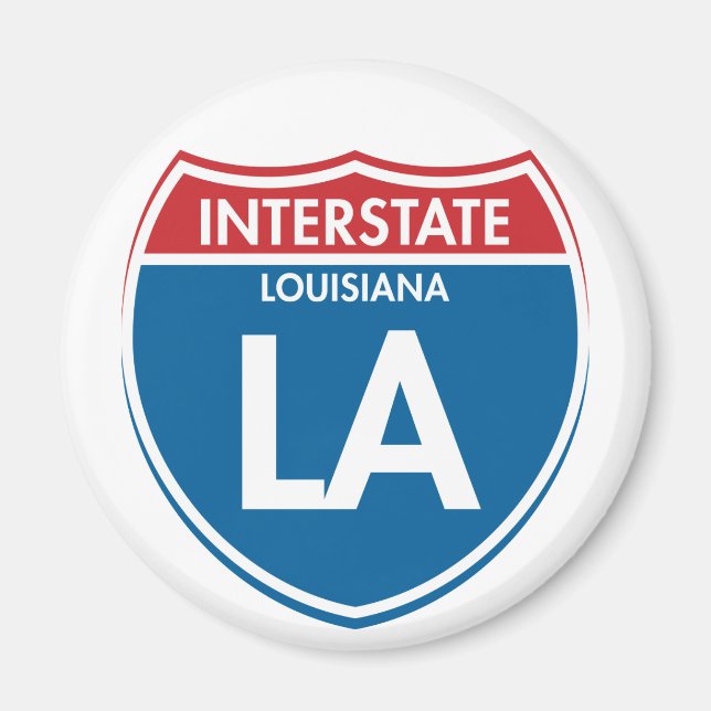 Interstate Louisiana LA Magnet (Front)