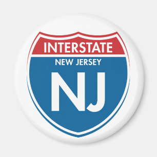 Interstate New Jersey NJ Magnet