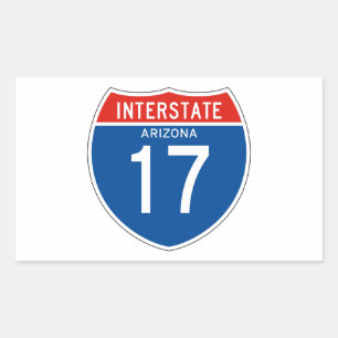 Interstate Sign 17 - Arizona Sticker