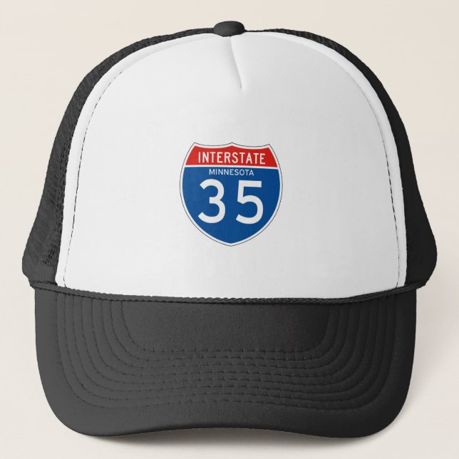 Interstate Sign 35 - Minnesota Trucker Hat (Front)