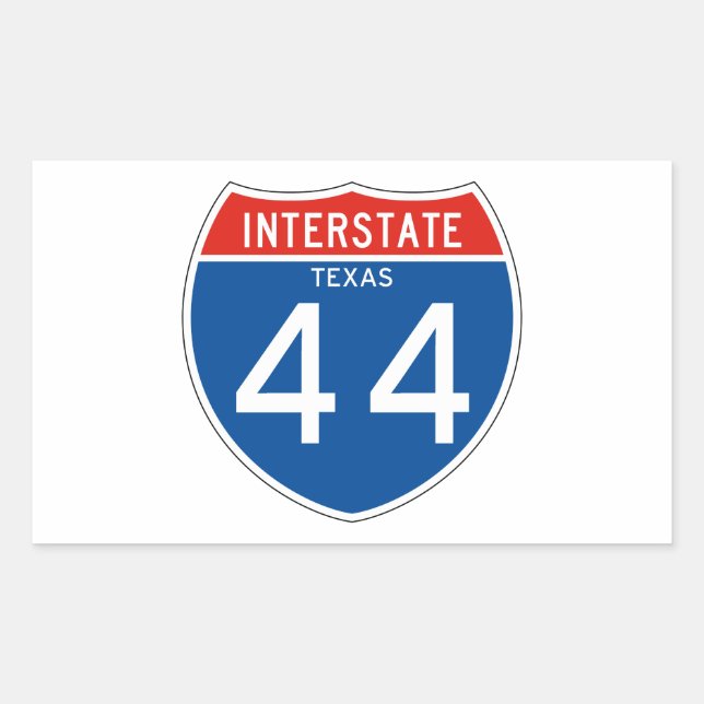 Interstate Sign 44 - Texas Sticker (Front)