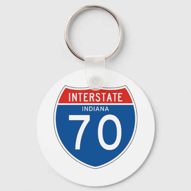Interstate Sign 70 - Indiana Keychain (Front)