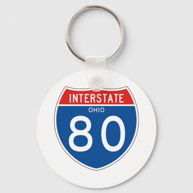 Interstate Sign 80 - Ohio Keychain (Front)