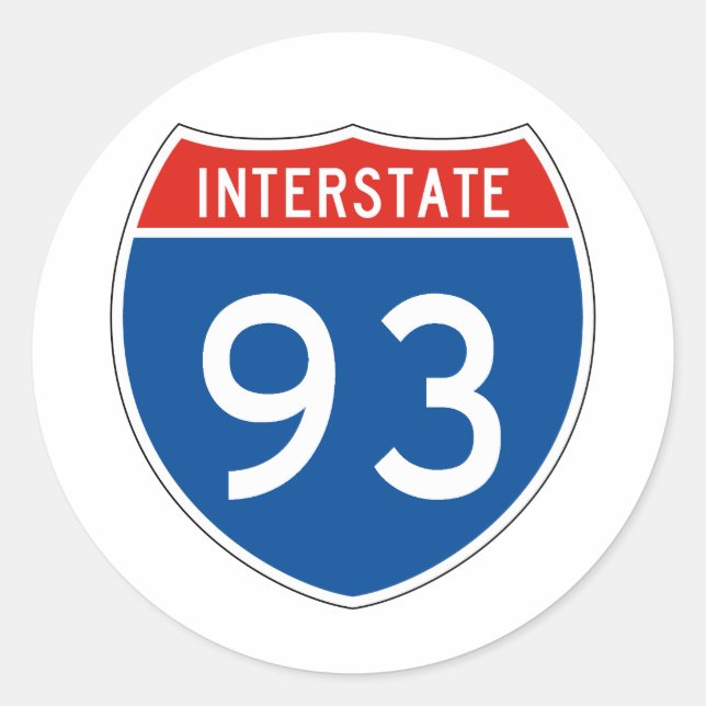Interstate Sign 93 Classic Round Sticker (Front)