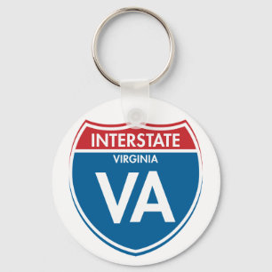 Interstate Virginia VA Keychain
