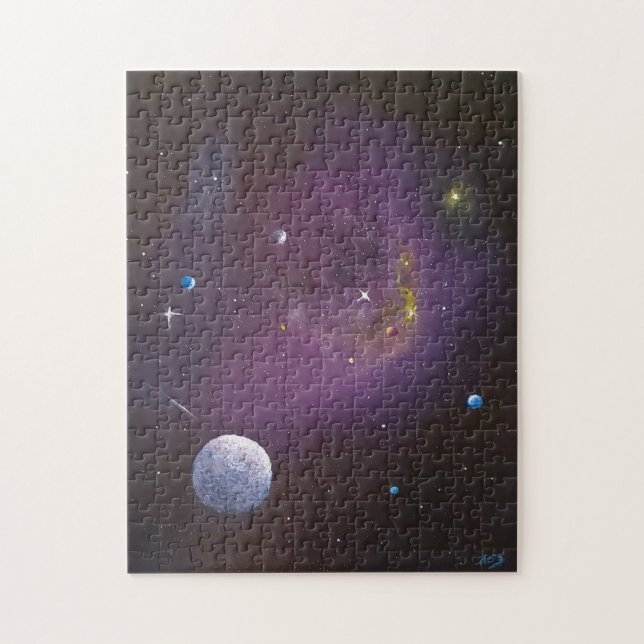 Interstellar Deep Space with planets Puzzle (Vertical)
