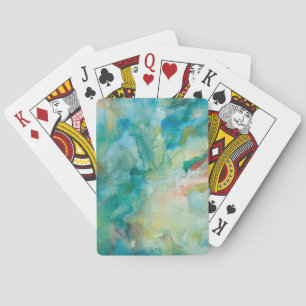 Interstellar   Teal Blue Sky Playing Cards