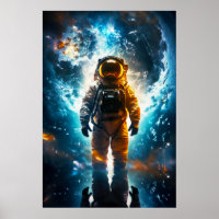 Interstellar Traveller Astronaut Earth Space Art