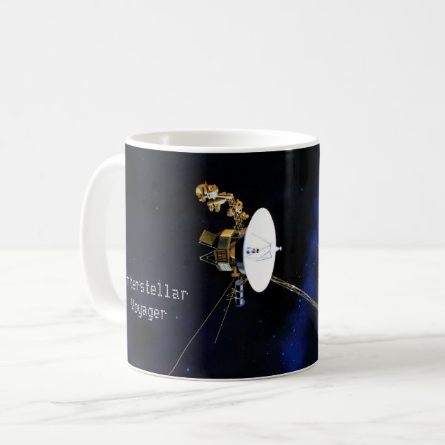 Interstellar Voyager Spacecraft Coffee Mug (Front Left)