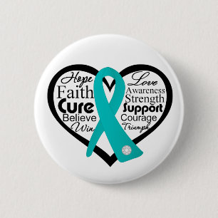Interstitial Cystitis Heart Ribbon Collage 2 Inch Round Button