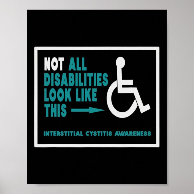 Interstitial Cystitis IC Not All Disabilities are  Poster (Front)