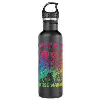 Interstitial Lung Disease Warrior Ribbons  710 Ml Water Bottle