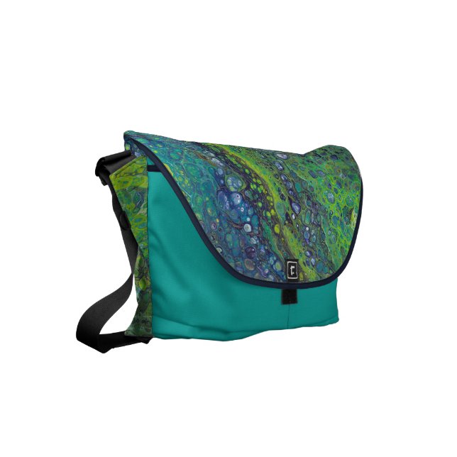 "Intertidal Zone" Abstract Rickshaw Messenger Bag (Front Left)