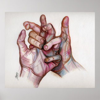 intertwined hands poster