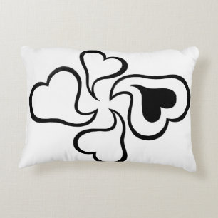 intertwined hearts heart romantic love couple accent pillow