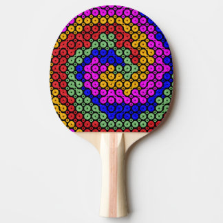 Intertwined Hues Abstract Ping Pong Paddle