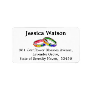 🌈 Intertwined in Pride – Rainbow Rings  Label