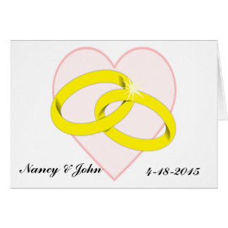 Intertwined Wedding Rings & Heart