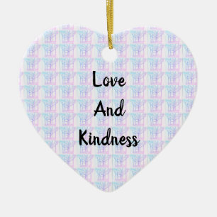 Intertwining Abstract  Love And Kindness Ceramic Ornament