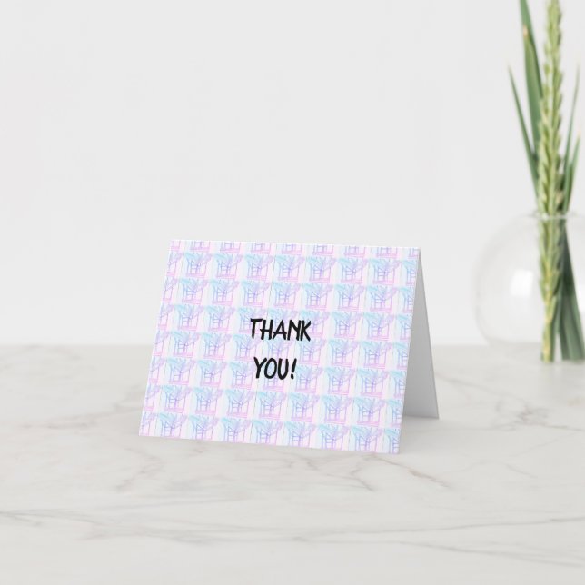 Intertwining Abstract   Thank You Card (Front)