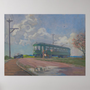 Interurban Stop – Kulhanek Historic Rail Art Print