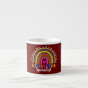 Intervention Specialist Rainbow Teacher Back To Espresso Cup