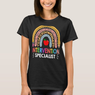 Intervention Specialist Rainbow Teacher Back To Sc T-Shirt