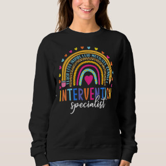 Intervention Specialist Rainbow Teacher Back To Sweatshirt