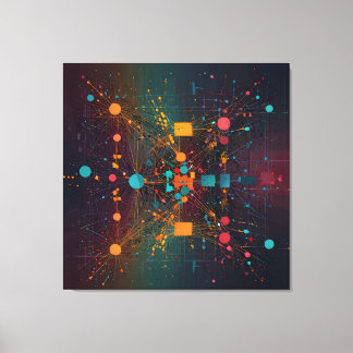 Interwoven Data Streams Canvas Print