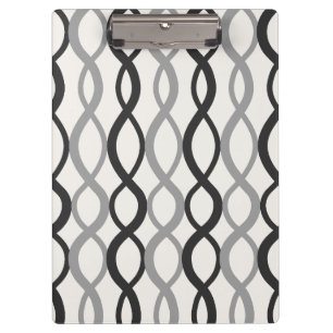 Interwoven Geometric Pattern-Modern Office Clipboard