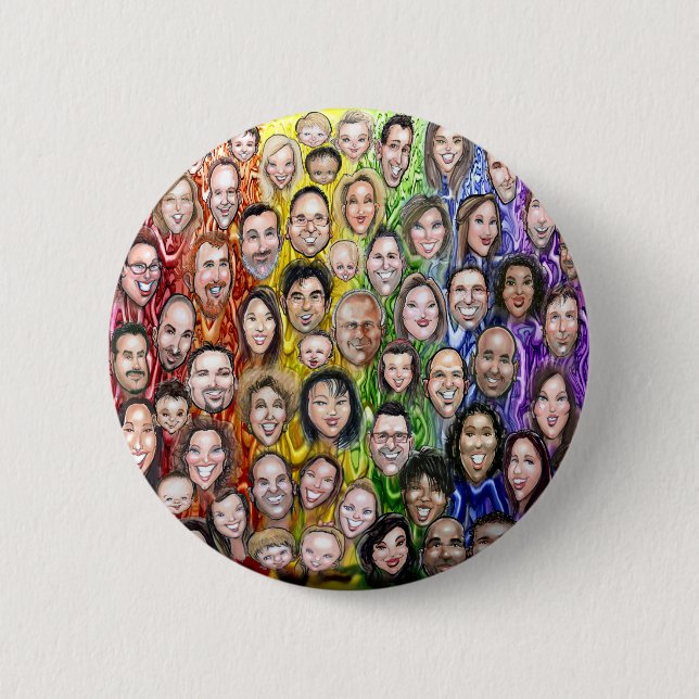 Interwoven Humanity 2 Inch Round Button (Front)