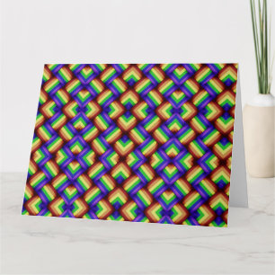 Interwoven LGBT Gay Pride Rainbow Ribbon! Big. Card