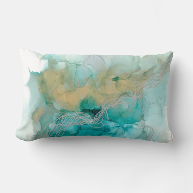 Interwoven Metallics Lumbar Pillow (Front)