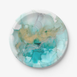Interwoven Metallics Paper Plate