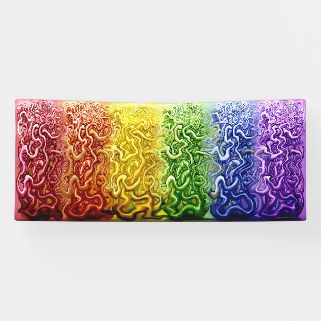 Interwoven Rainbow Colours Banner (Horizontal)