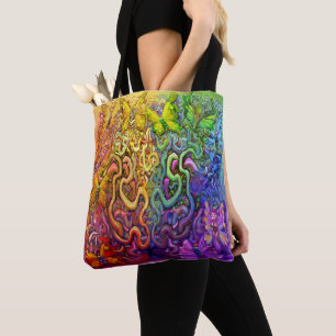 Interwoven Rainbow of Faeries Tote Bag
