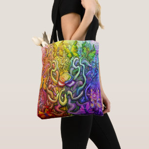 Interwoven Rainbow of Faeries Tote Bag