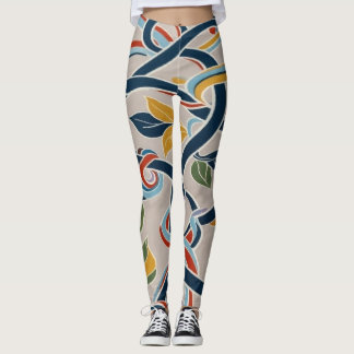 Interwoven Vines in Vibrant Harmony Leggings