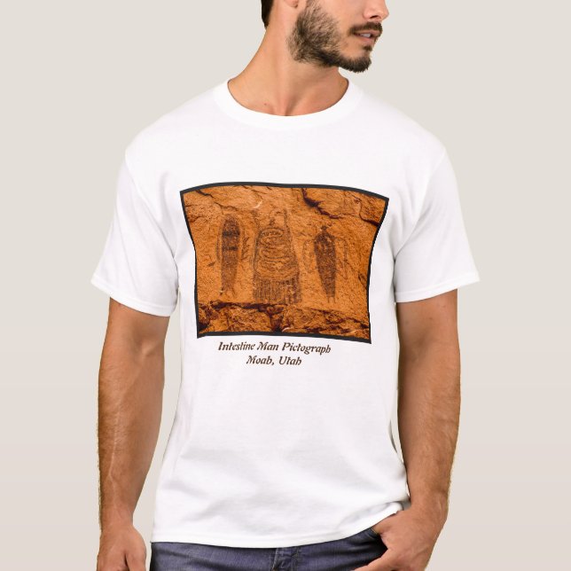 Intestine Man Pictograph (Barrier Canyon Style) T-Shirt (Front)