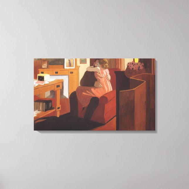 Intimacy Couple in an Interior with a Canvas Print (Front)